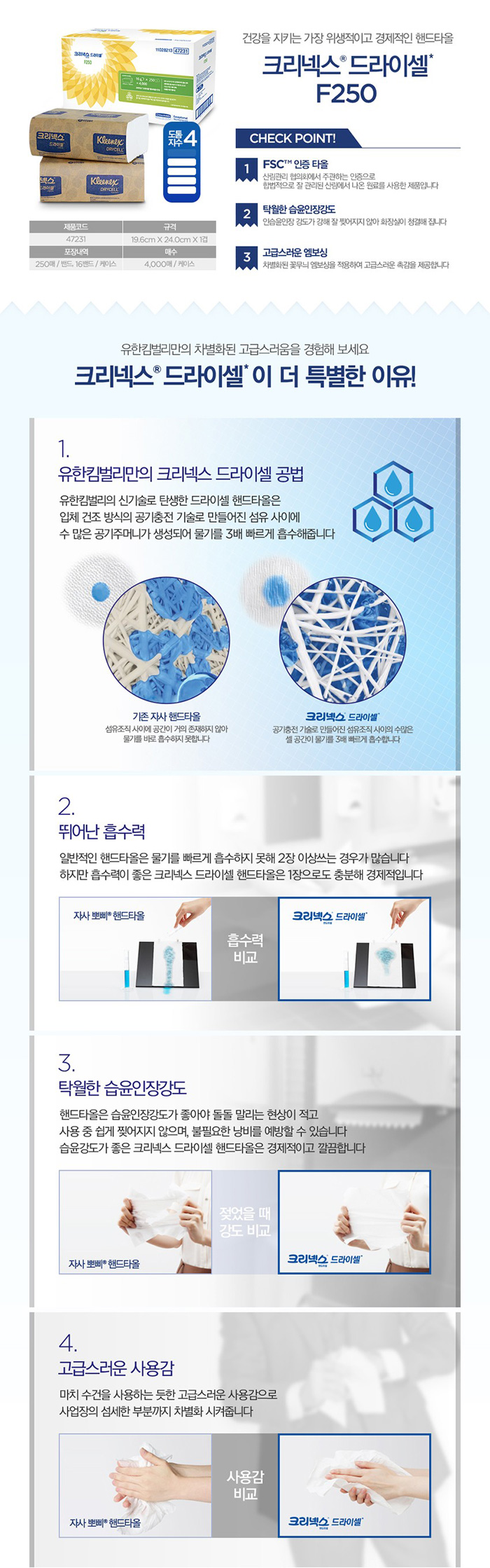 크리넥스 드라이셀 핸드타올