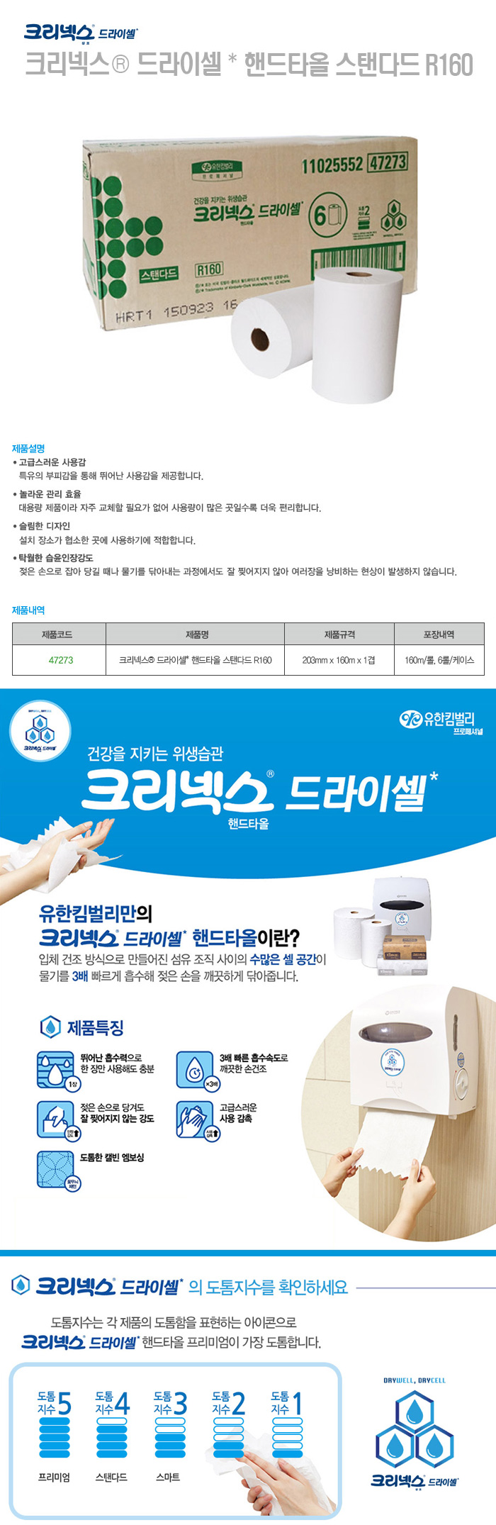 크리넥스 드라이셀 핸드타올