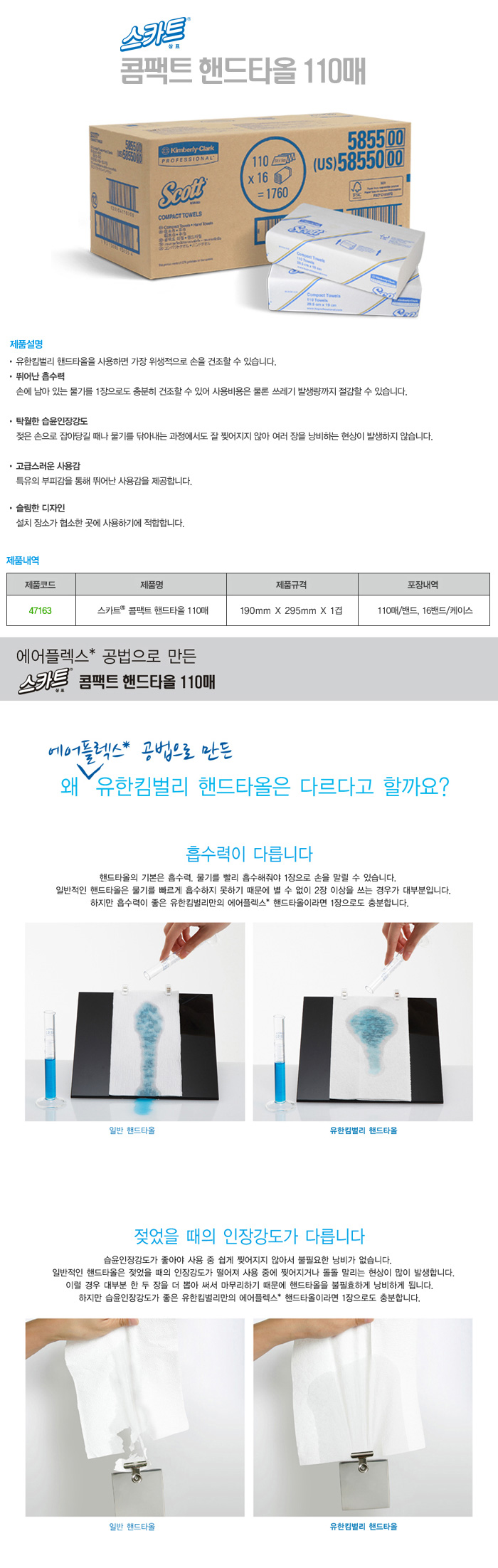 스카트 콤팩트 핸드타올