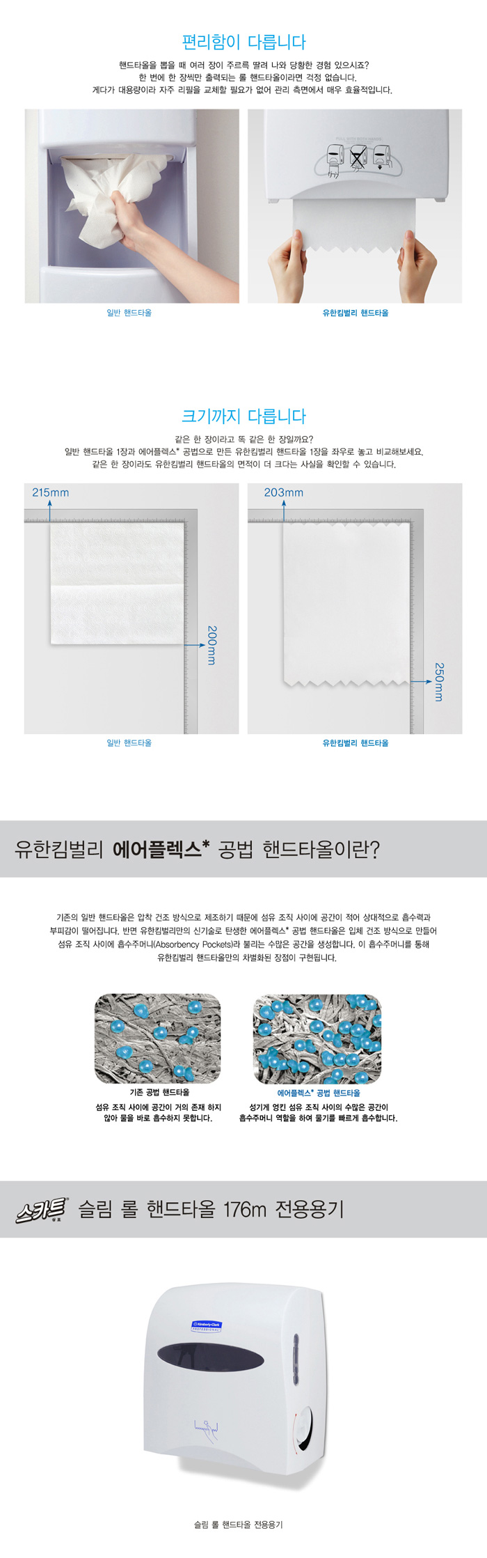 스카트 에어플렉스 슬림 롤 핸드타올