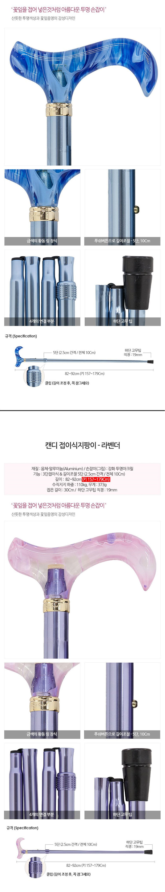 캔디 접이식지팡이 영국 Classic canes 4647