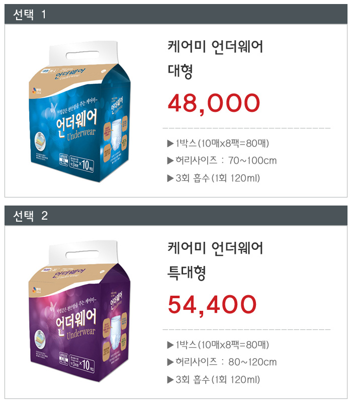 케어미 요실금팬티/언더웨어 
